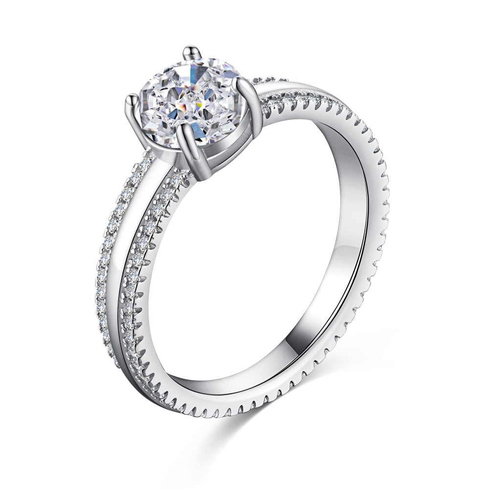 Clear CZ Round Solitaire Ring