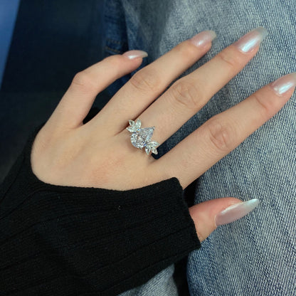CZ Extravegant Teardrop Ring