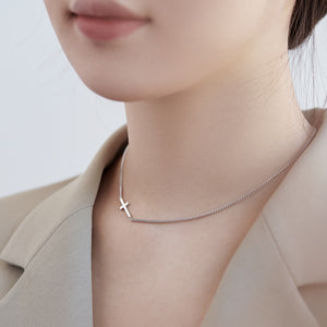 925 Sterling Silver Plain Cross Necklace
