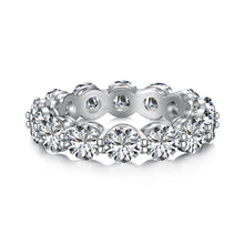 Load image into Gallery viewer, 925 Sterling Silver Round CZ Eternity Ring