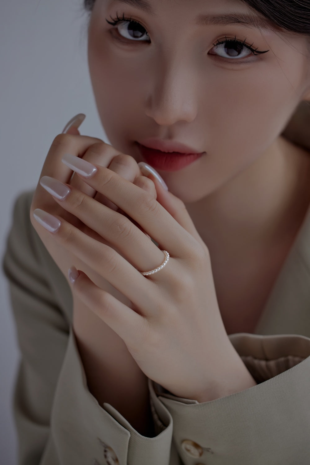 Pearl detail Stretchable Ring