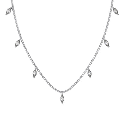 Marquise CZ Drop Necklace