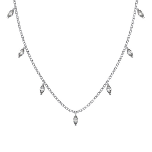Marquise CZ Drop Necklace