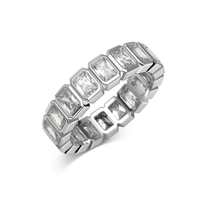 Rectangular CZ Eternity Ring