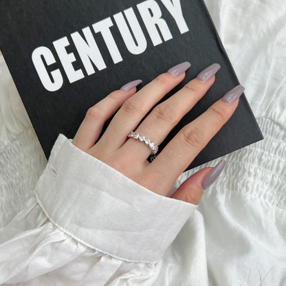 Multi Cut CZ Anniversary Ring