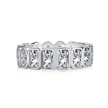 Load image into Gallery viewer, 925 Sterling Silver Round CZ Eternity Ring