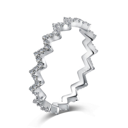 Zig Zag CZ Anniversary Band