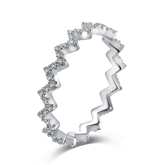 Zig Zag CZ Anniversary Band