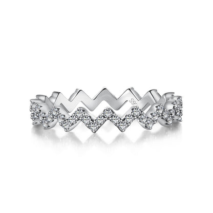 Zig Zag CZ Anniversary Band