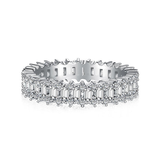 Classic Square CZ Anniversary Band