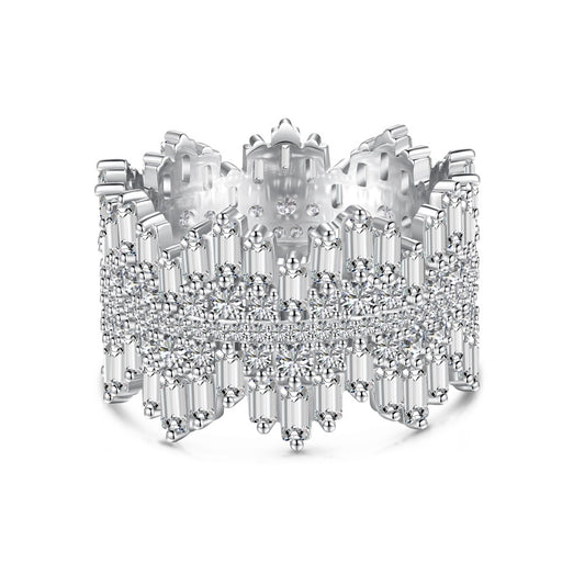 Clear CZ Icicle Band Ring
