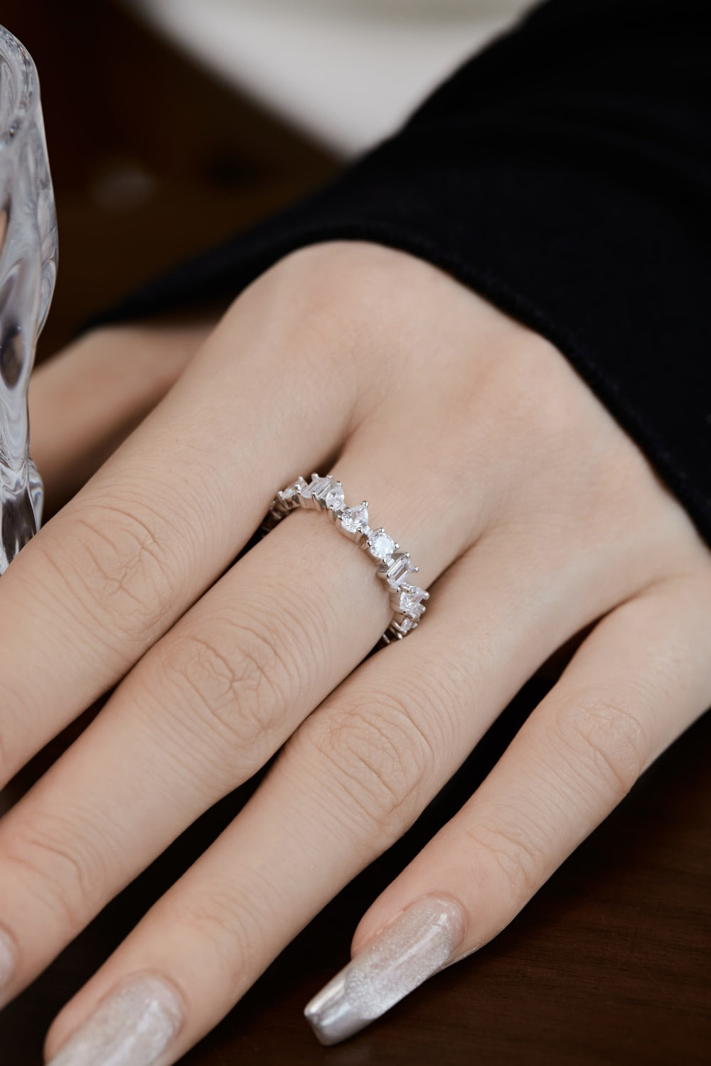 Multi Cut CZ Anniversary Ring