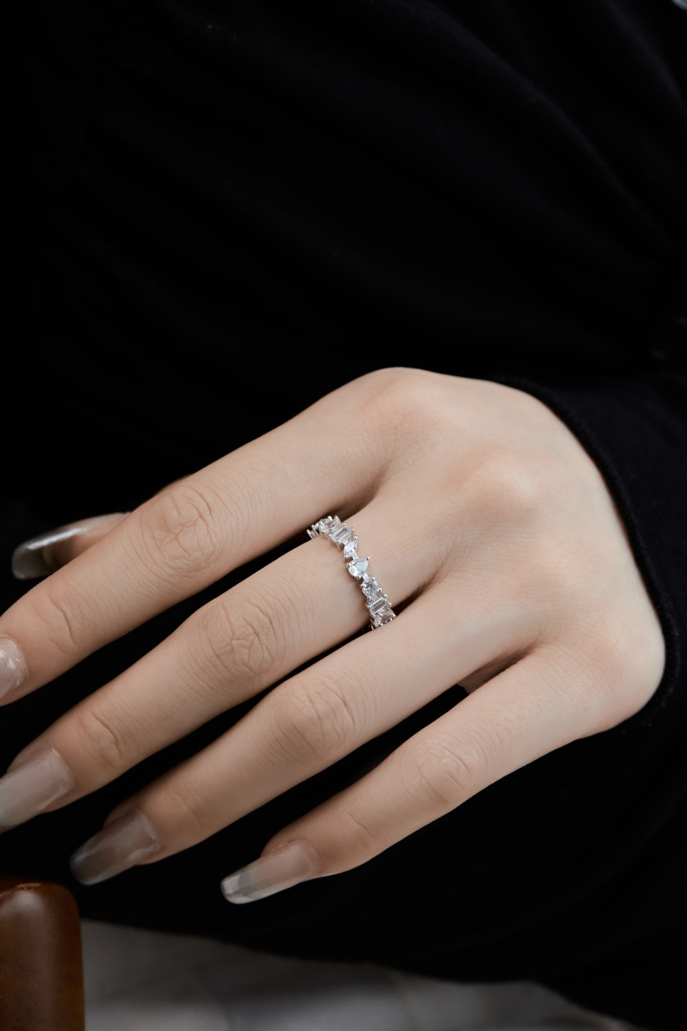 Multi Cut CZ Anniversary Ring