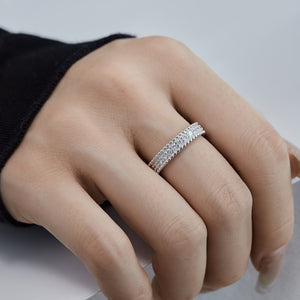 925 Sterling Silver Round CZ Anniversary Band