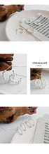 Load image into Gallery viewer, 925 Sterling Silver Imitation Pearl Hoop Earrings