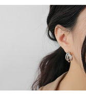 Load image into Gallery viewer, 925 Sterling Silver Plain Hoop Earrings