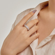 Load image into Gallery viewer, 925 Sterling Silver Baguette Anniversary Ring
