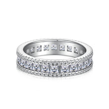 Load image into Gallery viewer, 925 Sterling Silver Square CZ Anniversary Band