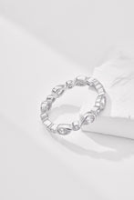Load image into Gallery viewer, 925 Sterling Silver Round and Teardrop Anniversary Band