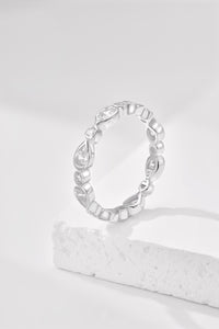 925 Sterling Silver Round and Teardrop Anniversary Band