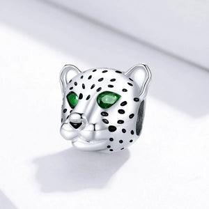 925 Sterling Silver Cheetah Bead Charm