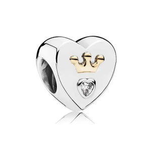 925 Sterling Silver Queen of my Heart Bead Charm