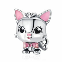 Load image into Gallery viewer, 925 Sterling Silver Cute Cat Bead Charm