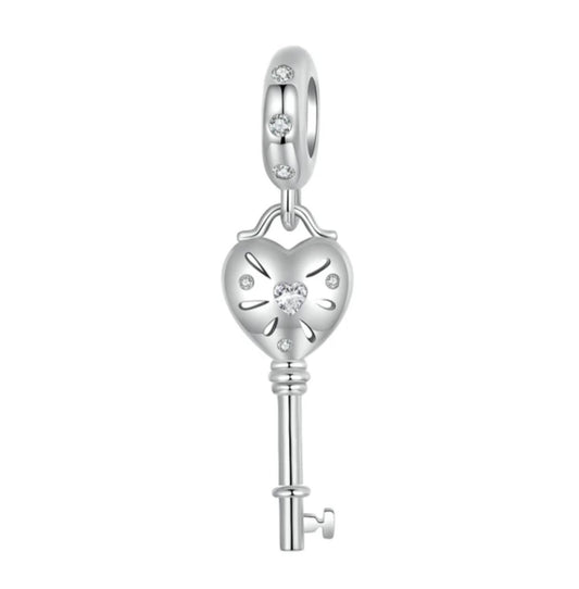 Heart Key Dangle Charm