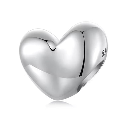 Plain Heart Bead Charm