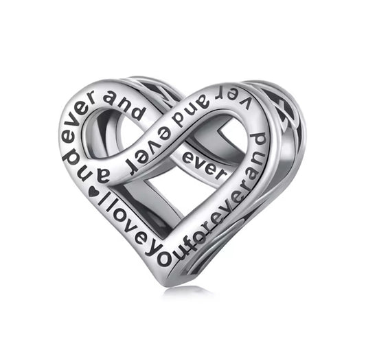 I love you forever and ever infinity Charm