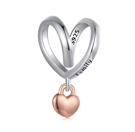 Wrap Heart Family Charm