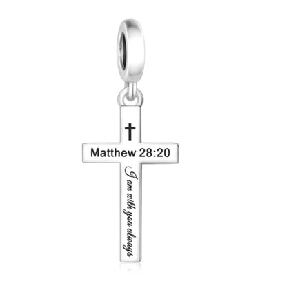 I am with you always Cross charm