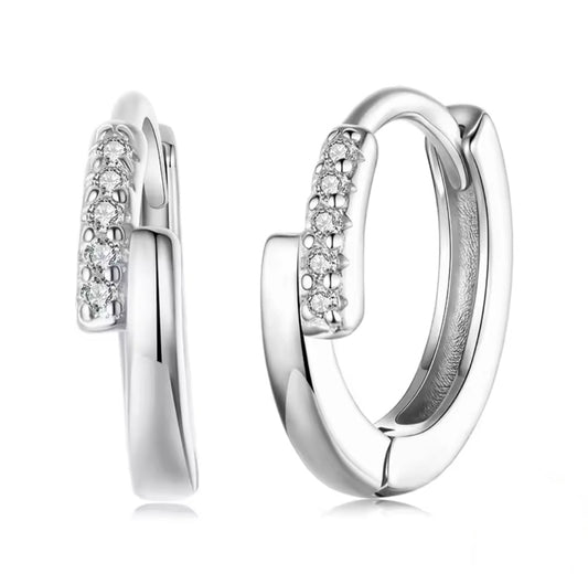 CZ hoop Earrings