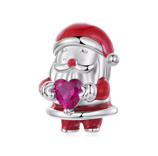 Santa with CZ Heart