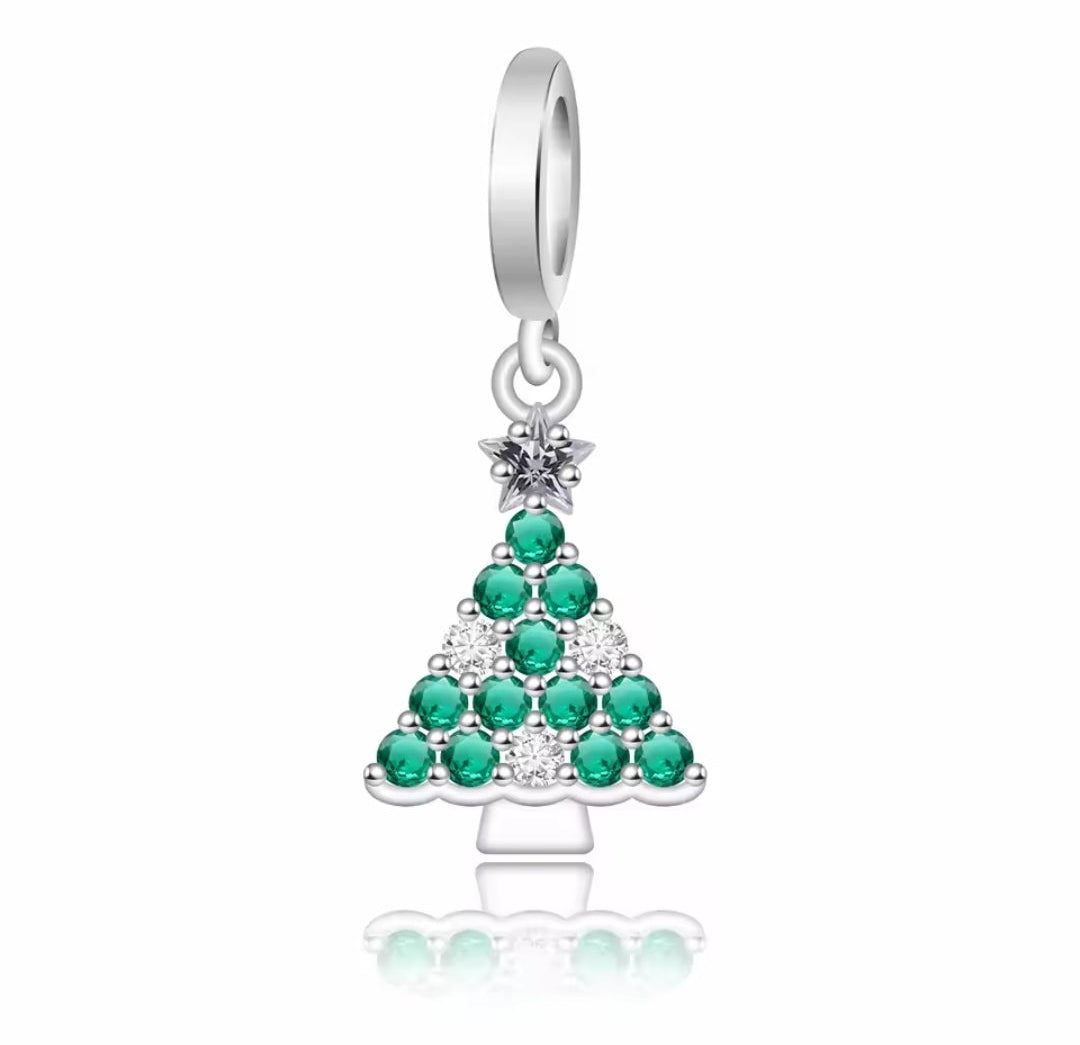 Green Christmas Tree Charm