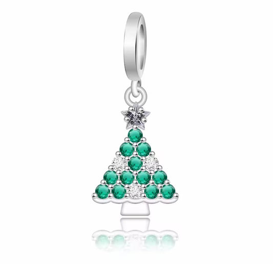 Green Christmas Tree Charm