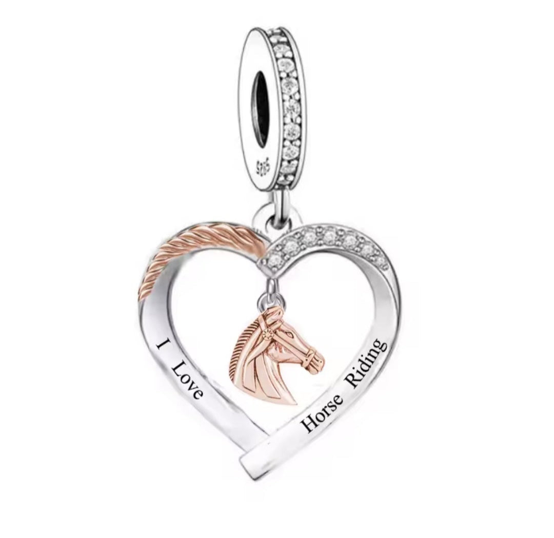 Horse-riding  Dangle Charm