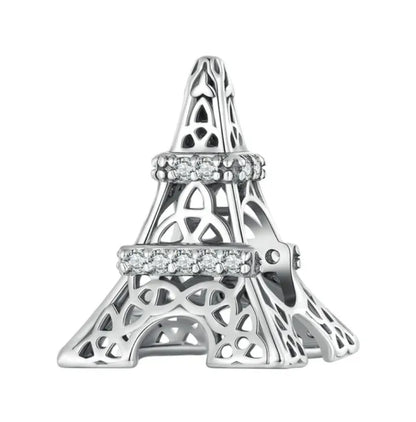 CZ Paris Eiffel Tower Bead Charm