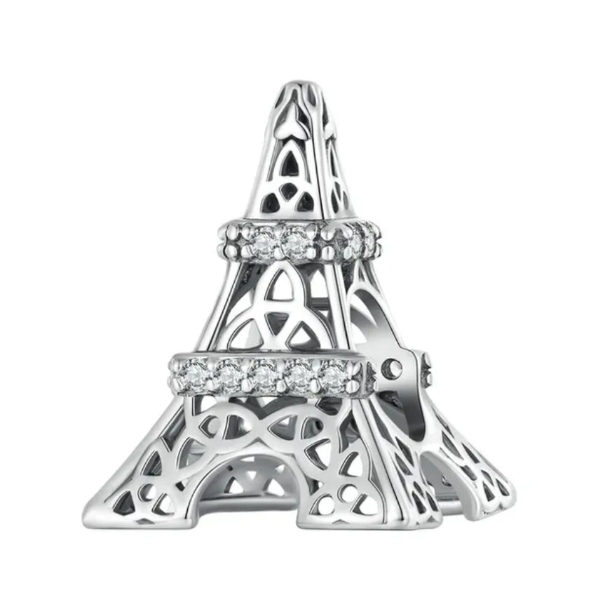 925 Sterling Silver Paris Eiffel Tower Bead Charm