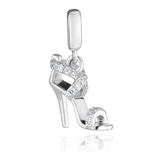 Load image into Gallery viewer, 925 Sterling Silver CZ Stiletto Dangle Charm