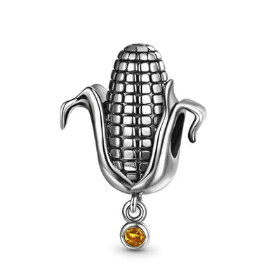 925 Sterling Silver Corn Cob Bead Charm