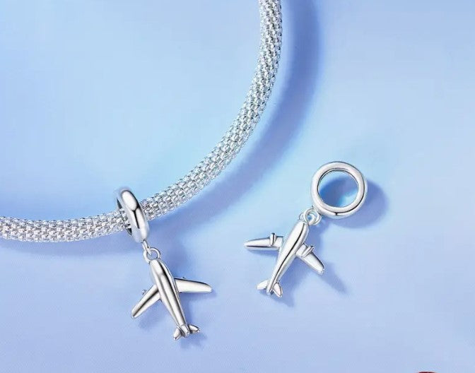 Mini Airplane Dangle Charm