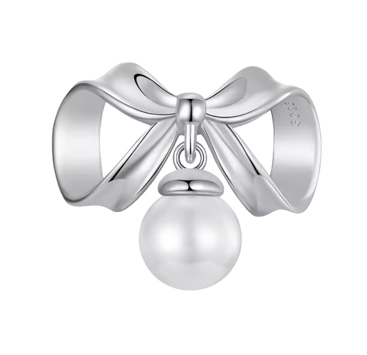 Bow Pearl Charm