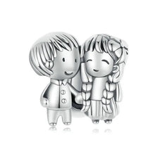 Load image into Gallery viewer, 925 Sterling Silver Sweet Little Boy and Girl Spacer/Stopper