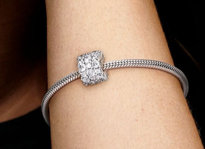 Clear CZ Sparkle Bead Charm