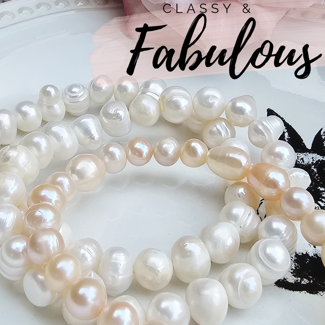 Genuine Freshwater Pearl Stretch Bracelet – Elastic Cord Jewelry for Women
