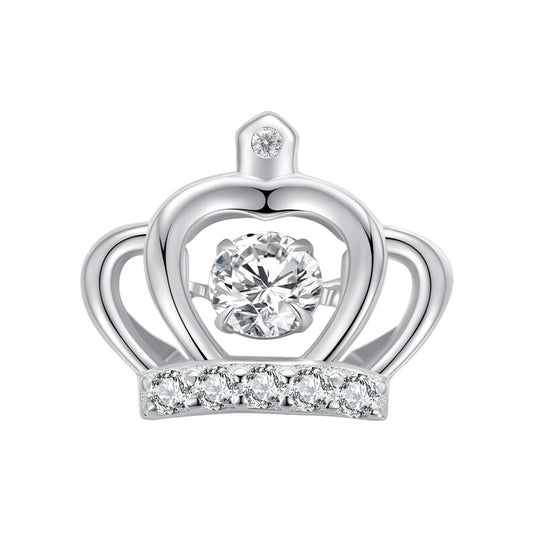 Elegant Royal Crown CZ Bead Charm