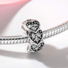 Load image into Gallery viewer, 925 Sterling Silver Path of the Heart Clear CZ Spacer