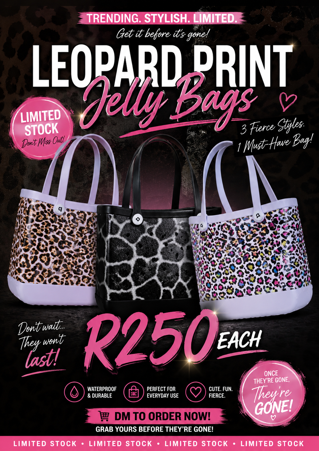 LEOPARD JELLY BAGS