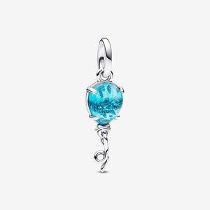 925 Sterling Silver Fly High Blue Murano Balloon Dangle Charm
